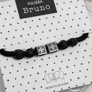 Pulsera Acero Piedra Volcánica Bruno SALVE REGINA