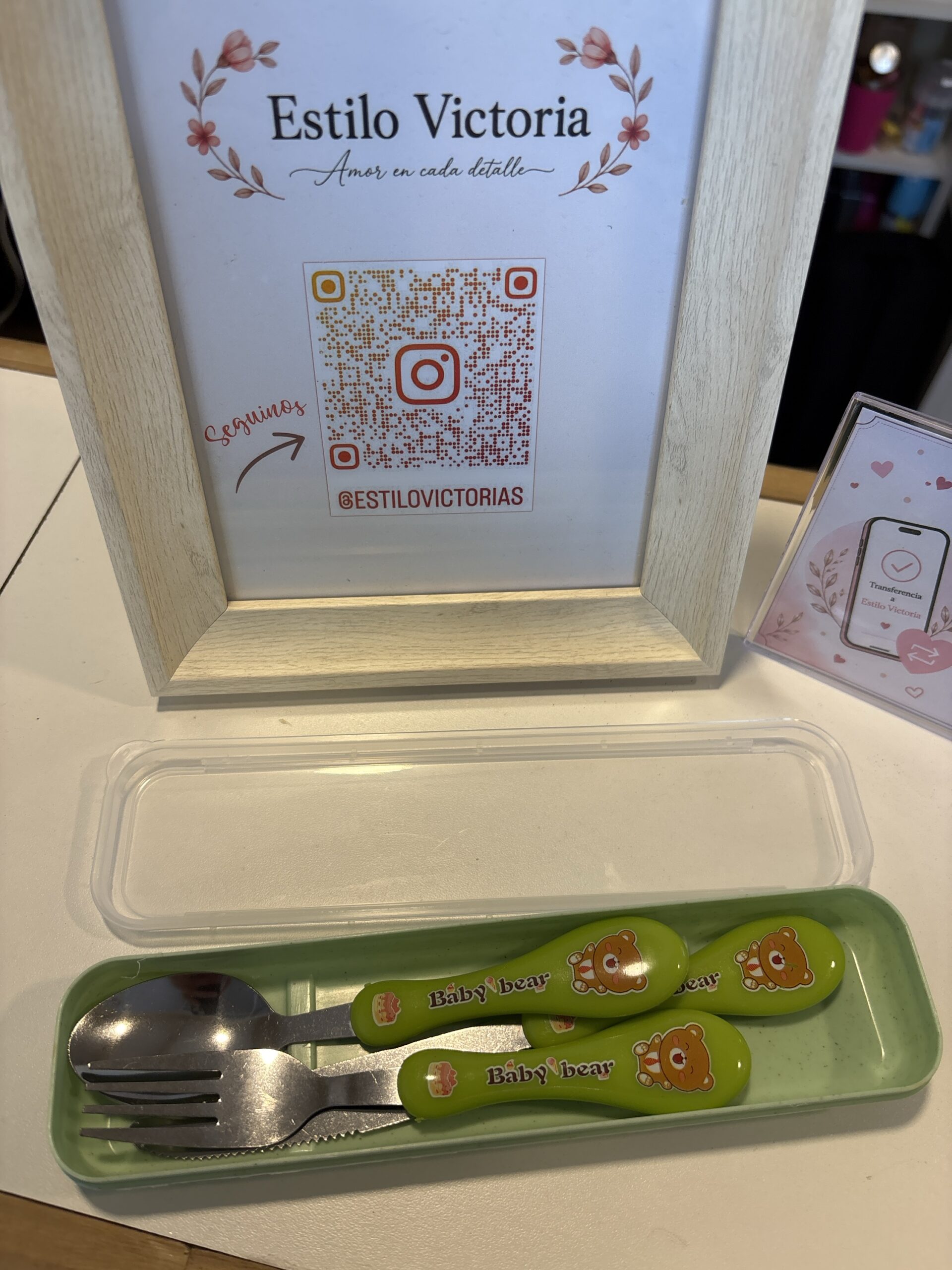 Set de cubiertos infantil - Verde / Ositos - Imagen 2
