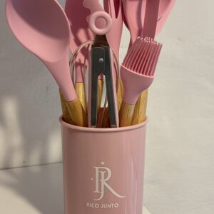 Set de utensillos de silicona (Rosa)