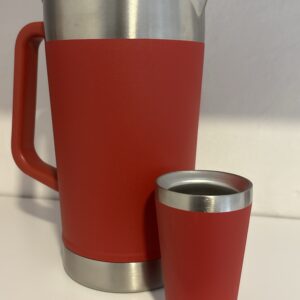Jarra térmica 1.5 litros con vaso. (Roja)