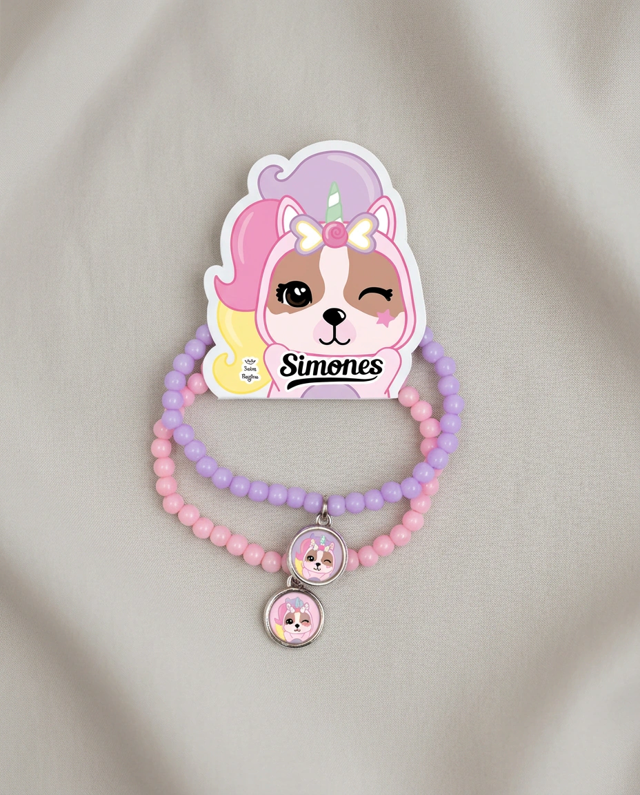 Set Pulseras para Compartir Unicornio Simones